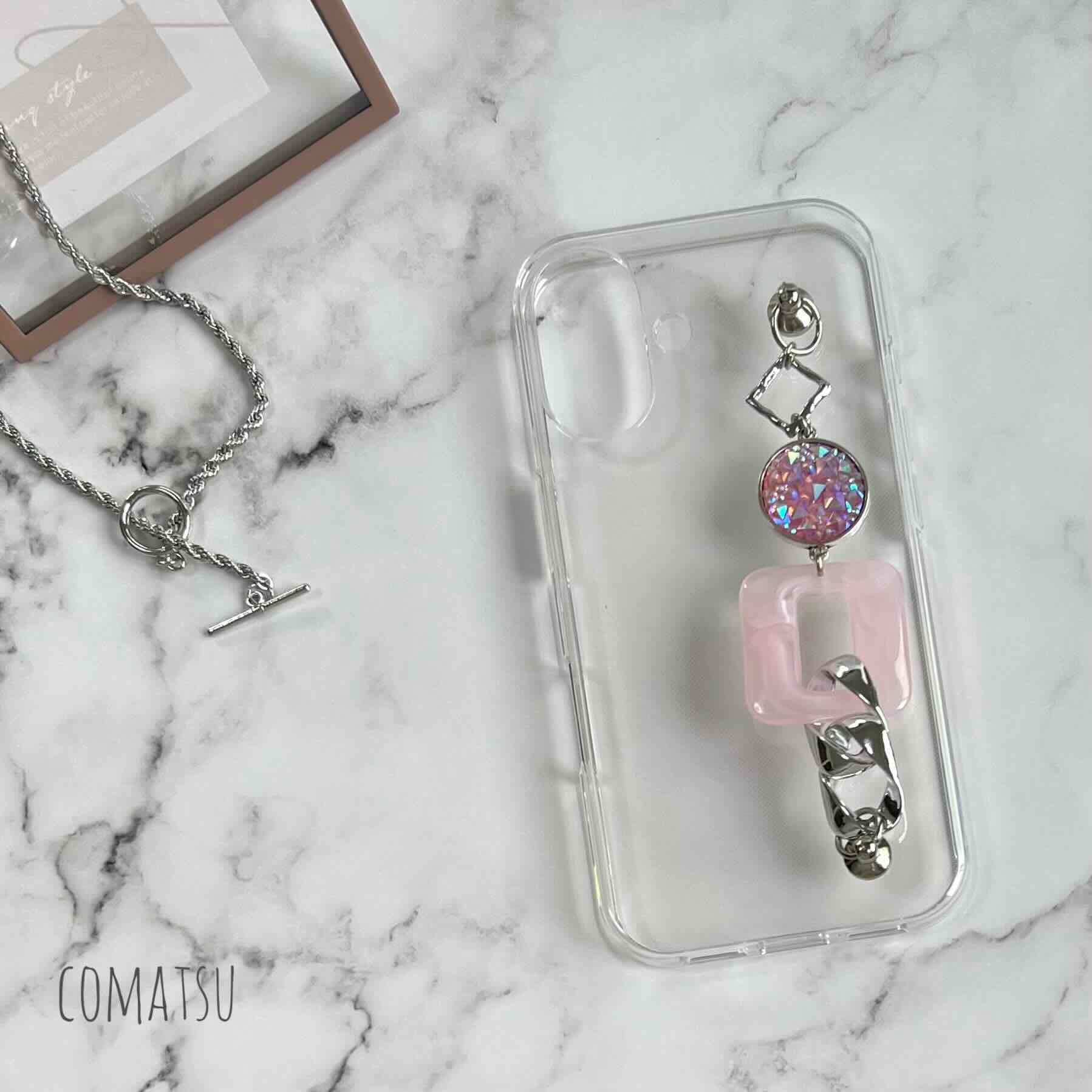 Impact PINK ハンドホルダー付きスマホケース 落下防止ベルトストラップ付きスマホカバー1枚目の画像